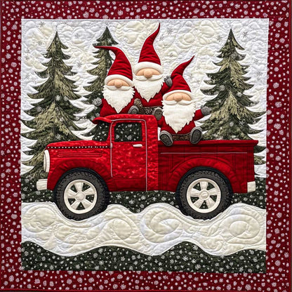 Red Truck With Gnomes XR1009014CL Quilt