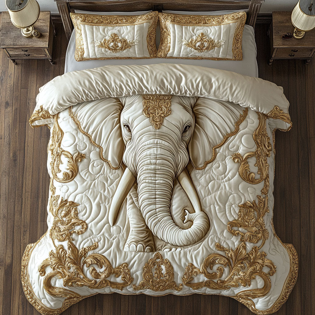 Regal Ivory Elephant YR0102077CL Duvet Cover Set