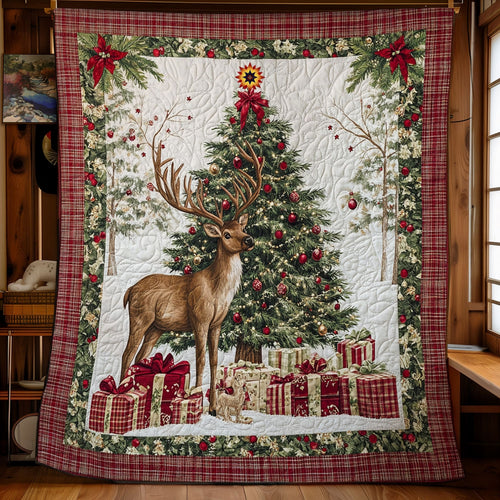 Reindeer Christmas Time WU2012022CL Quilt