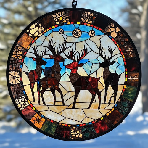 Reindeer Rustic Life WU1601051CL Suncatcher