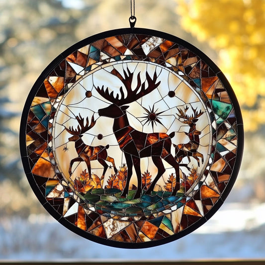 Reindeer Rustic Life WU1701031CL Suncatcher