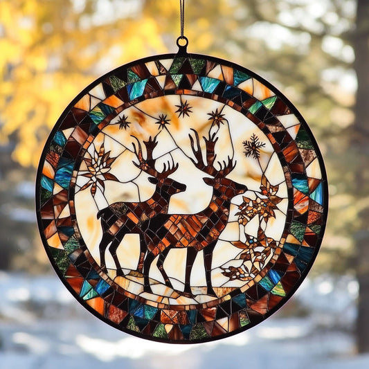 Reindeer Rustic Life WU1701032CL Suncatcher