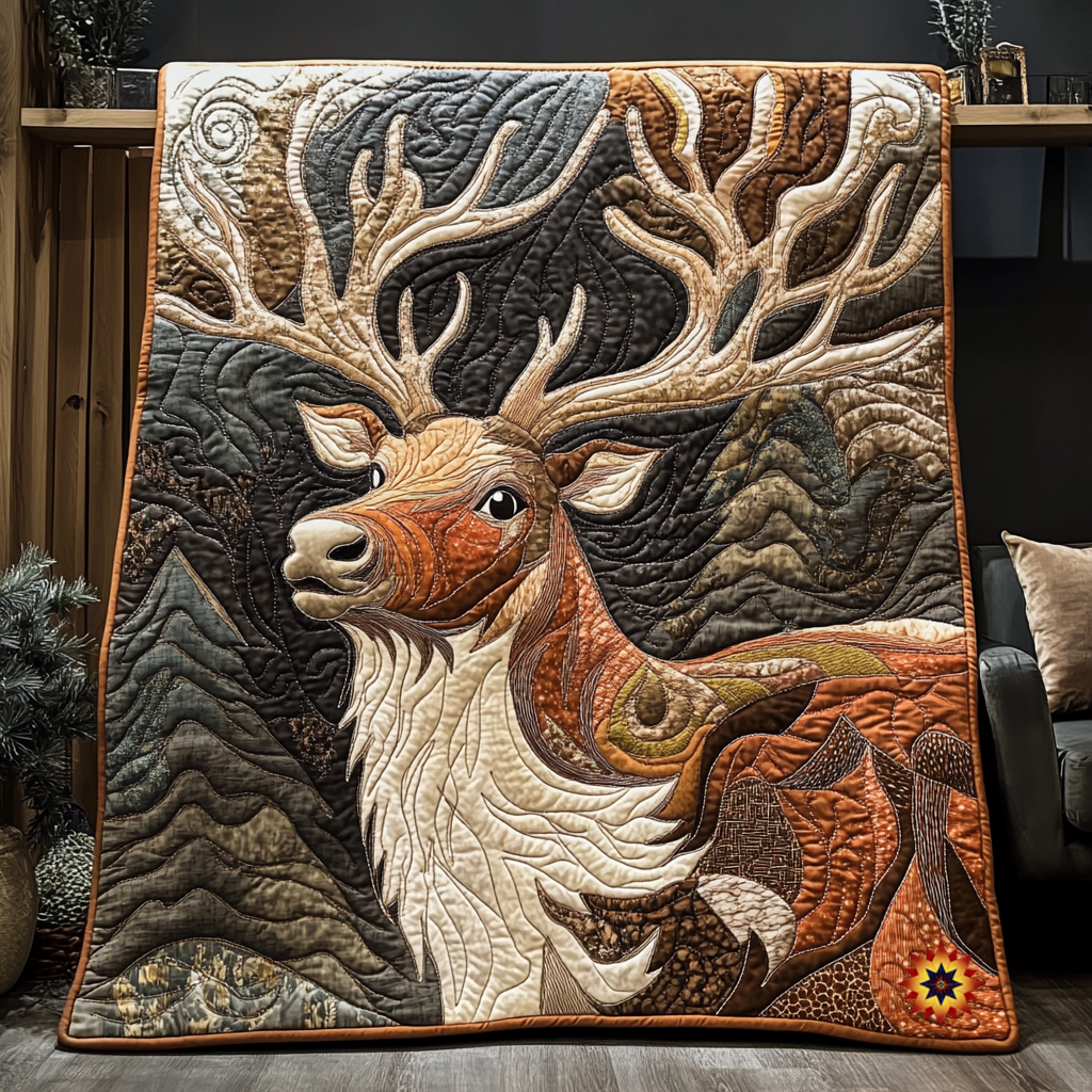 Reindeer WU1212018CL Quilt