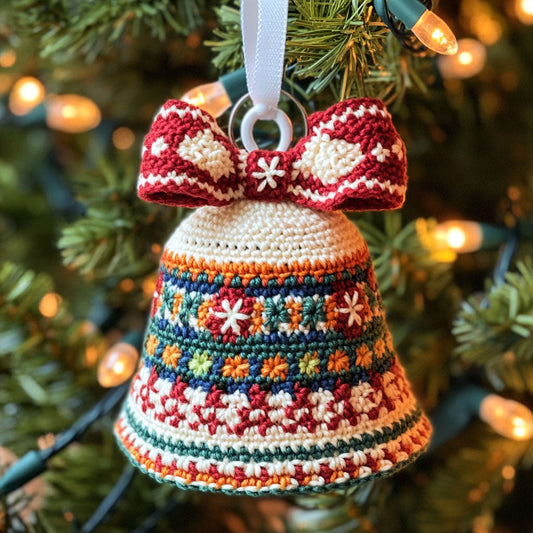 Ribbon Bell WJ2411118CL Christmas Ornament