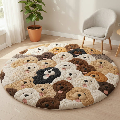 Goldendoodle WJ0303006CL Quilted Round Mat