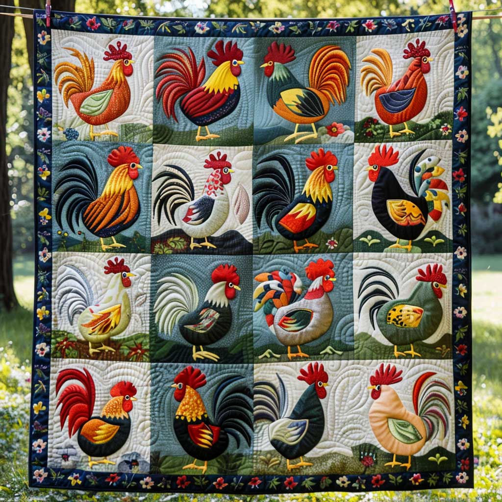 Rooster Lovers XR0908033CL Quilt