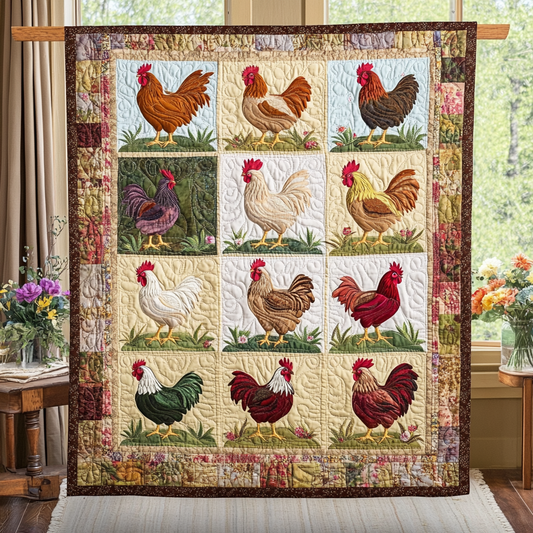 Rooster Row YR0301025CL Quilt