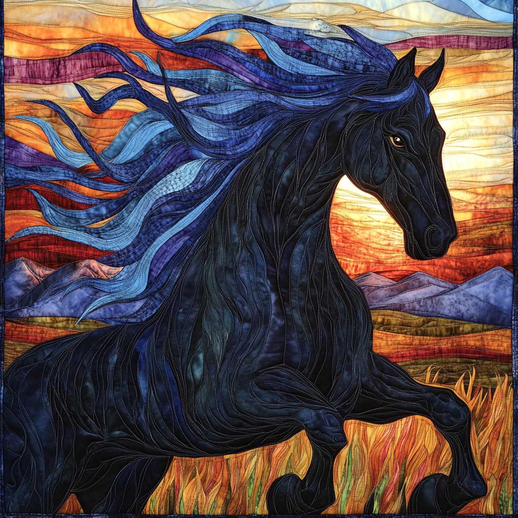 Running Black Horse XR0808030CL Quilt