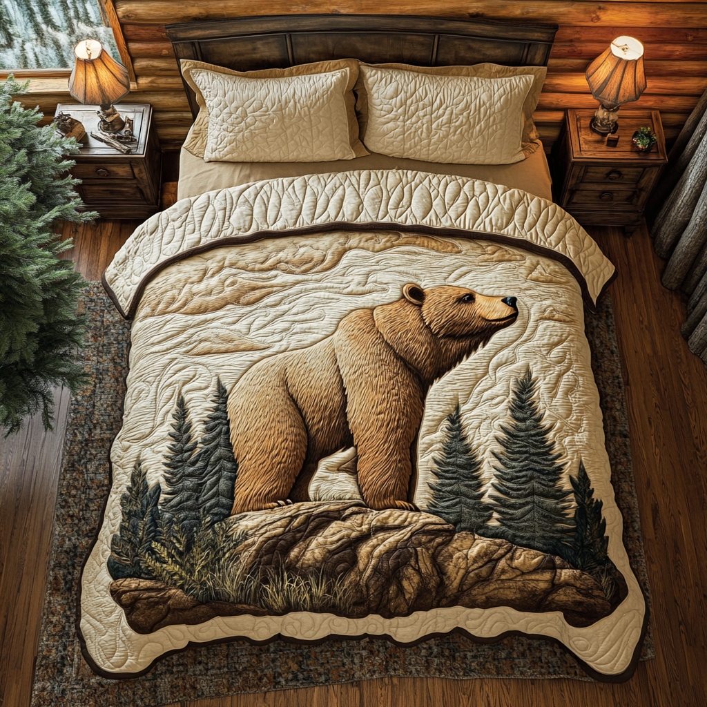 Rustic Grizzly Retreat YR2401024CL Duvet Cover Set