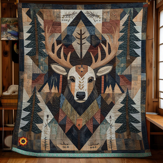 Rustic Reindeer WU1312024CL Quilt