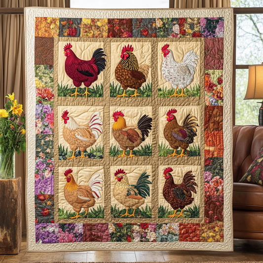 Rustic Roosters YR0301028CL Quilt