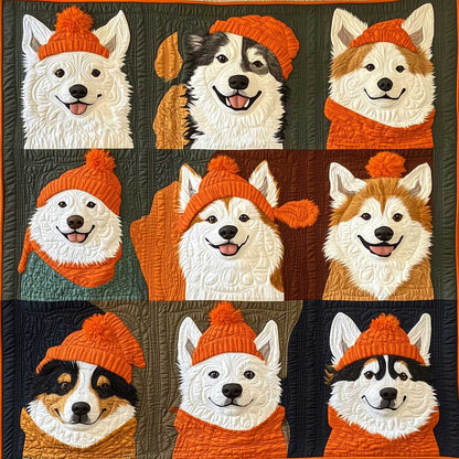 Samoyed Loves Fall XR0808044CL Quilt