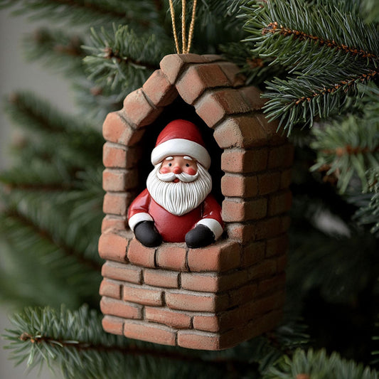 Santa Chimney WJ2411055CL Christmas Ornament