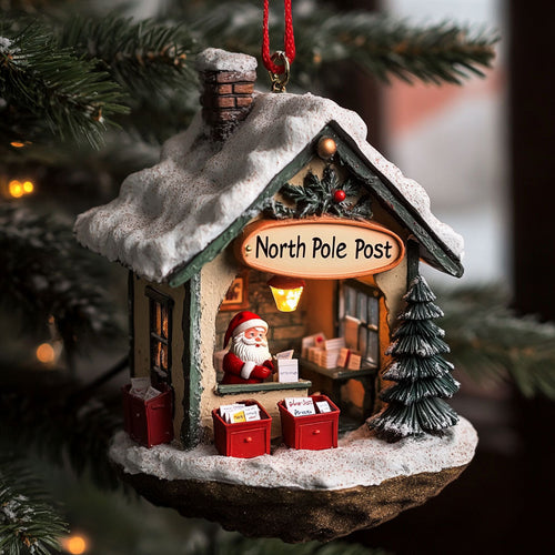Santa Post WJ2411074CL Christmas Ornament