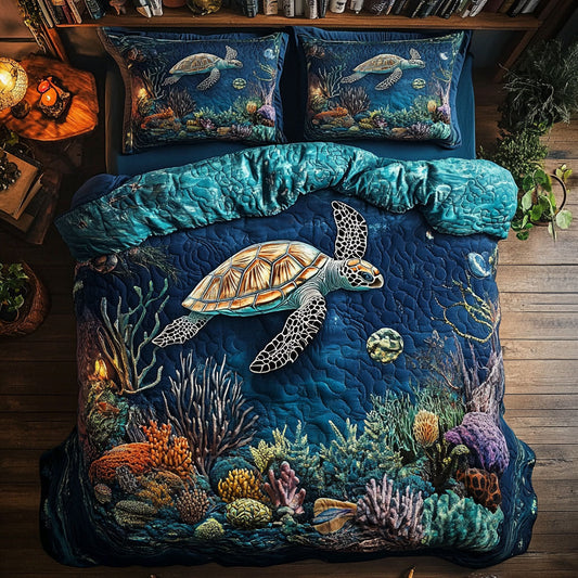 Sea Turtles Marine Life WU2002065CL Duvet Cover Set