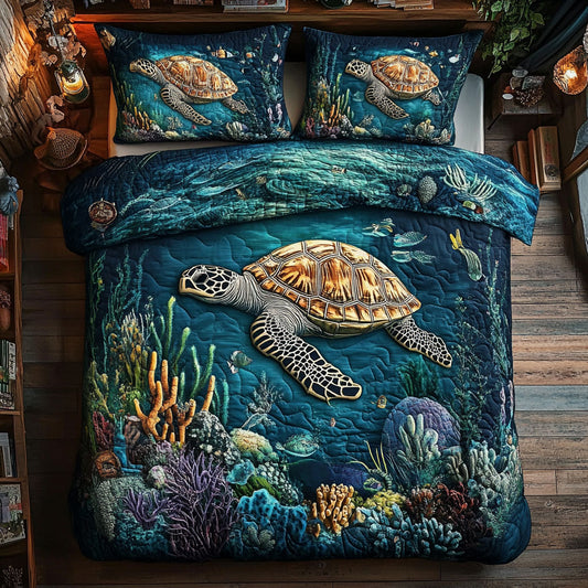 Sea Turtles Marine Life WU2002067CL Duvet Cover Set
