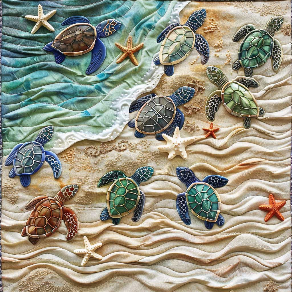 Sea Turtles XR1807001CL Quilt