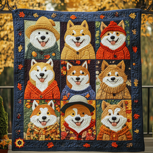 Shiba Inu Autume Vibes WU1112019CL Quilt