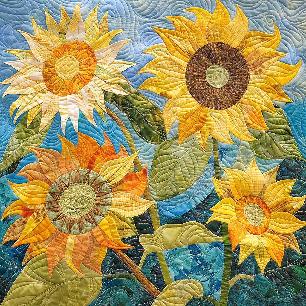 Shining Sunflowers WM2407001CL Quilt