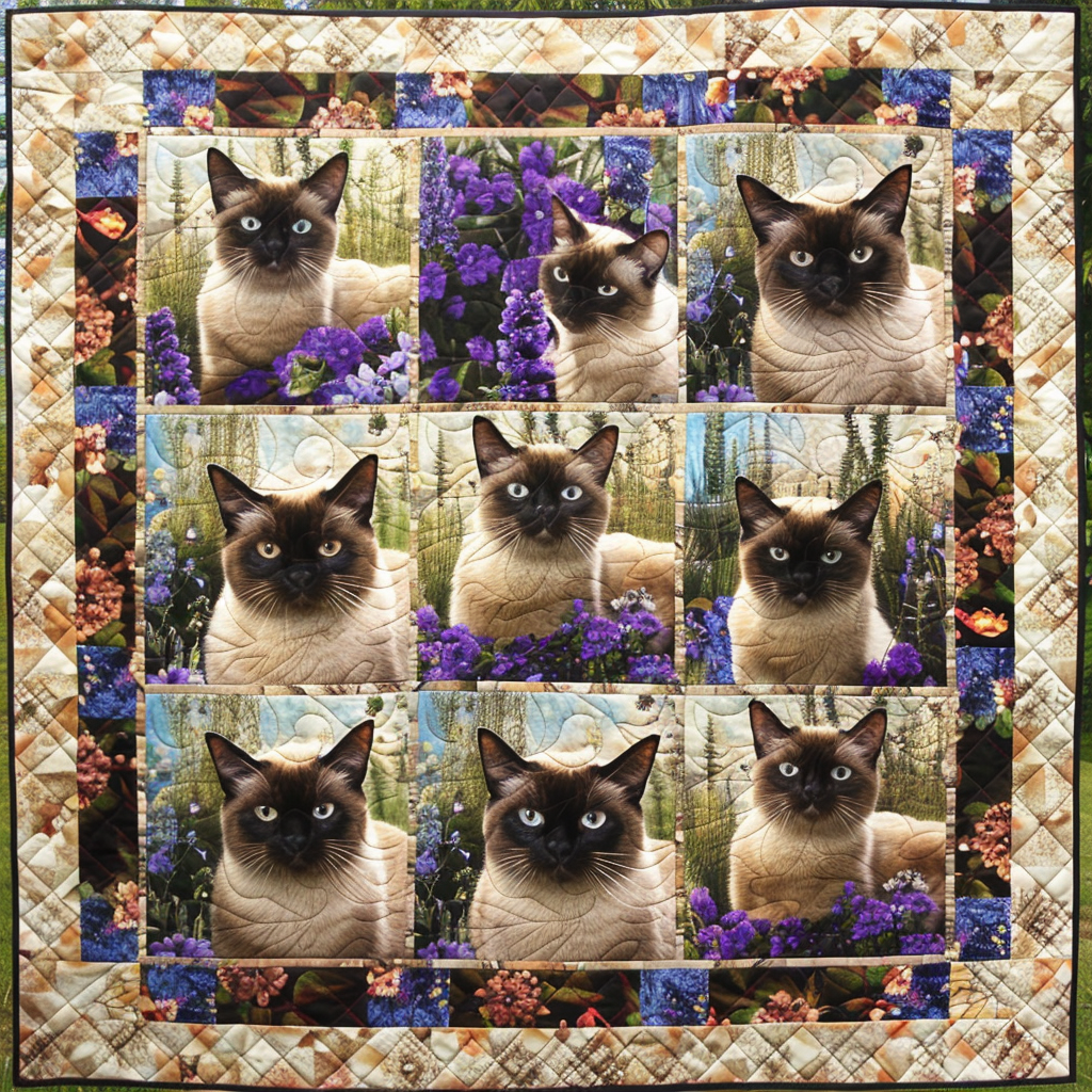 Siamese Cats XR0606013CL Quilt