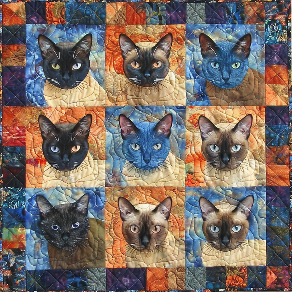Siamese Cats XR2005017CL Quilt – Cozzyhomes