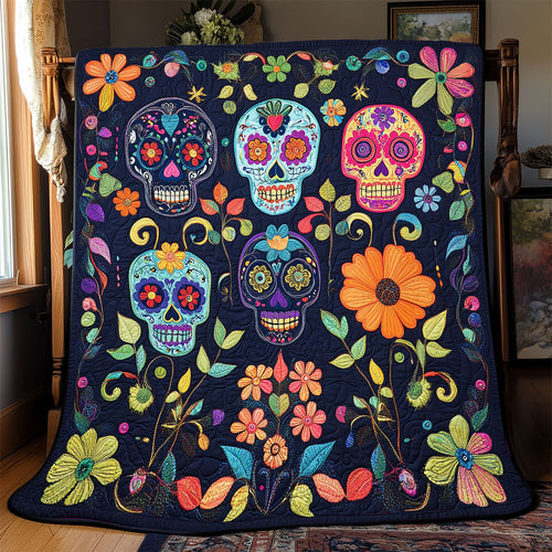 Skull Day Of The Dead WX0403089CL Quilt