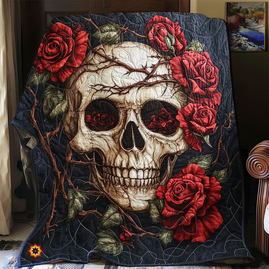 Skull n Roses WU1912006CL Quilt