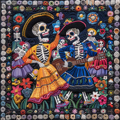 Skull Party XR0409008CL Quilt