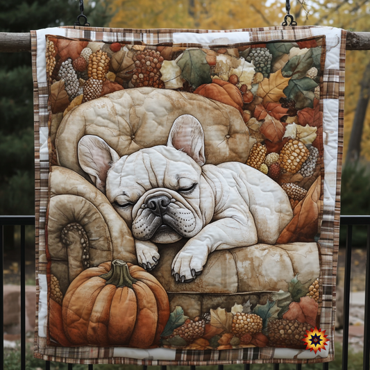 Sleeping French Bulldog WU1312001CL Quilt