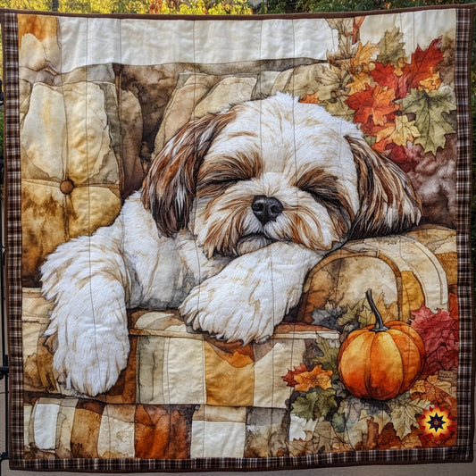 Sleeping Shih Tzu WU1712023CL Quilt
