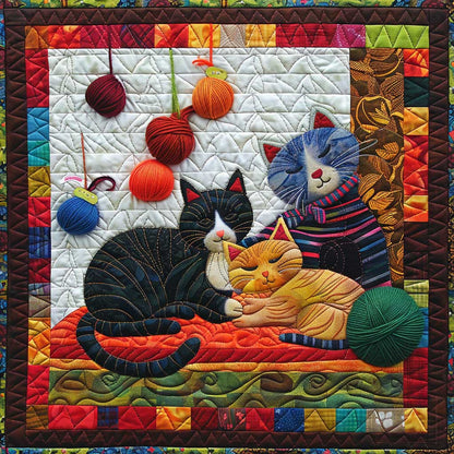 Sleepy Cats And Yarns XR2507002CL Quilt