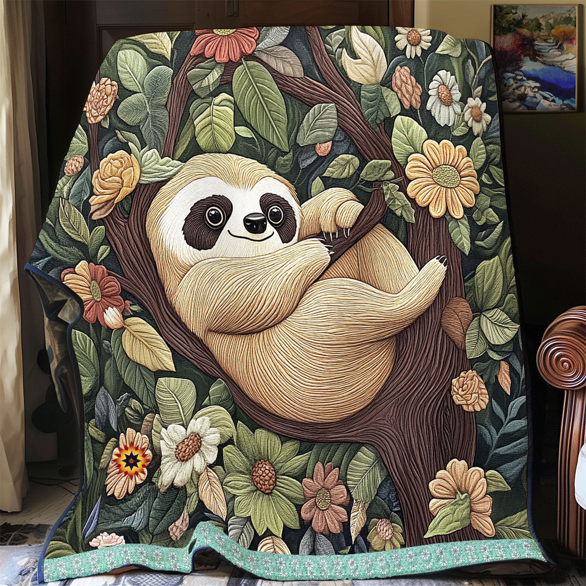 Sloth In The Forest WU1612019CL Quilt