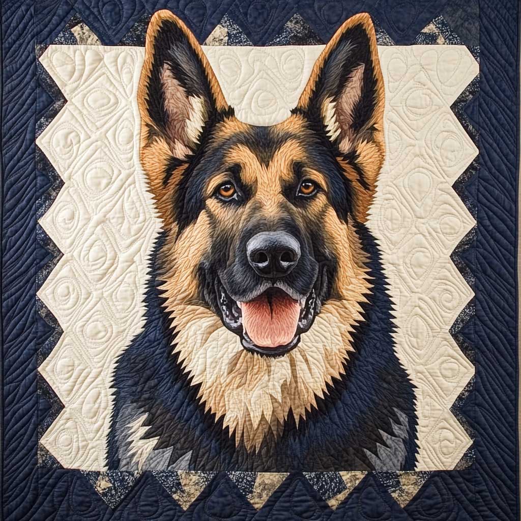 Smiling German Shepherd XR1309007CL Quilt