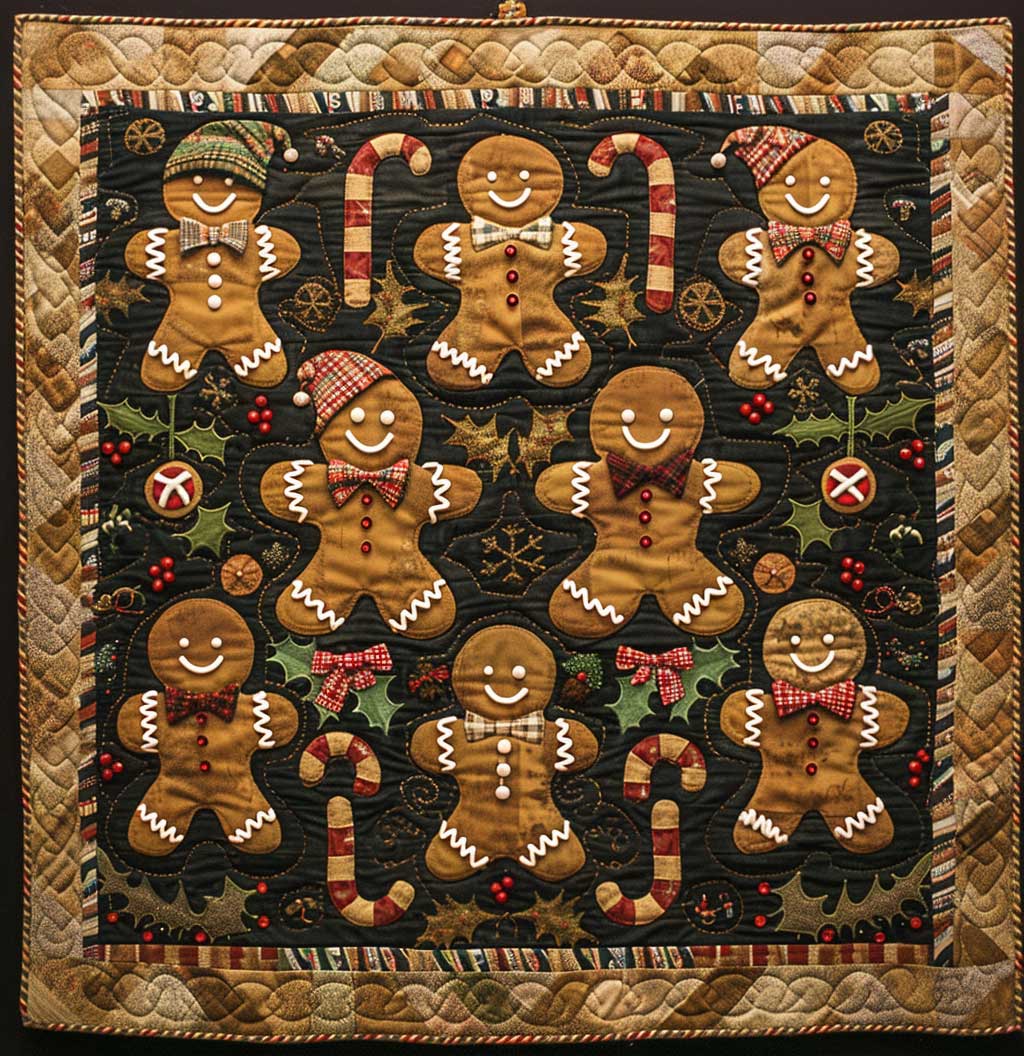 Smiling Gingerbreads XR2008006CL Quilt