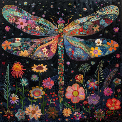 Sparkling Night Dragonfly XR3107034CL Quilt