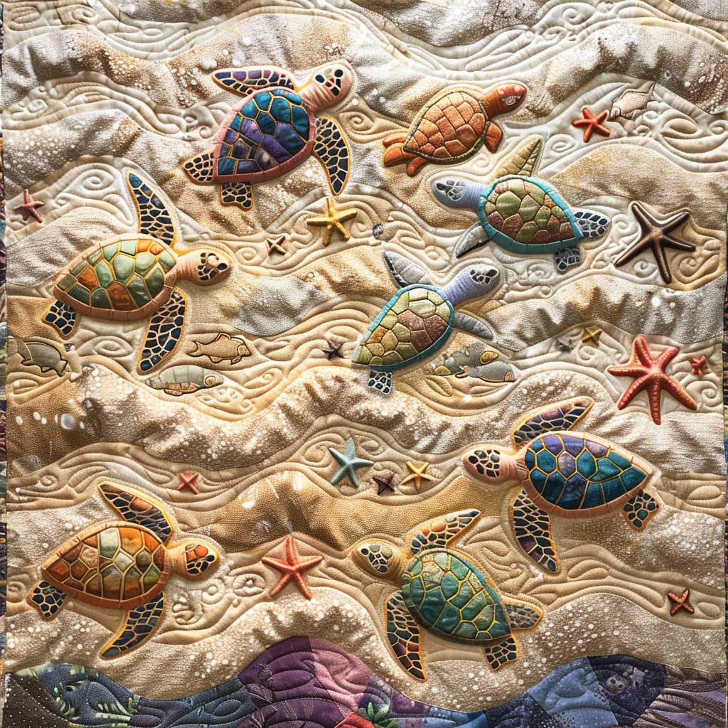 Sparkling Sea Turtle XR1807005CL Quilt – Cozzyhomes