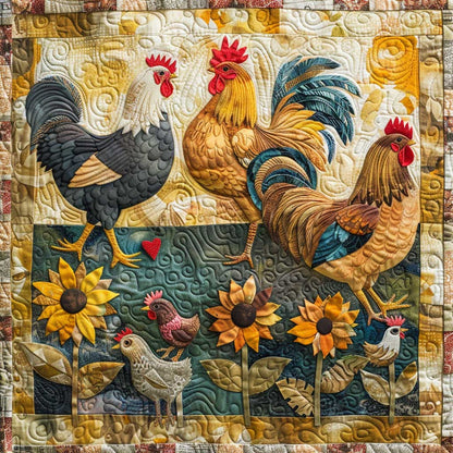 Splendid Sunlit Roosters XR2907018CL Quilt