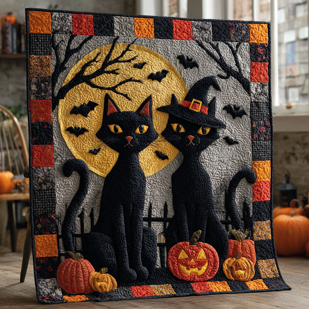 Spooky Cat Night CW0508046CL Quilt