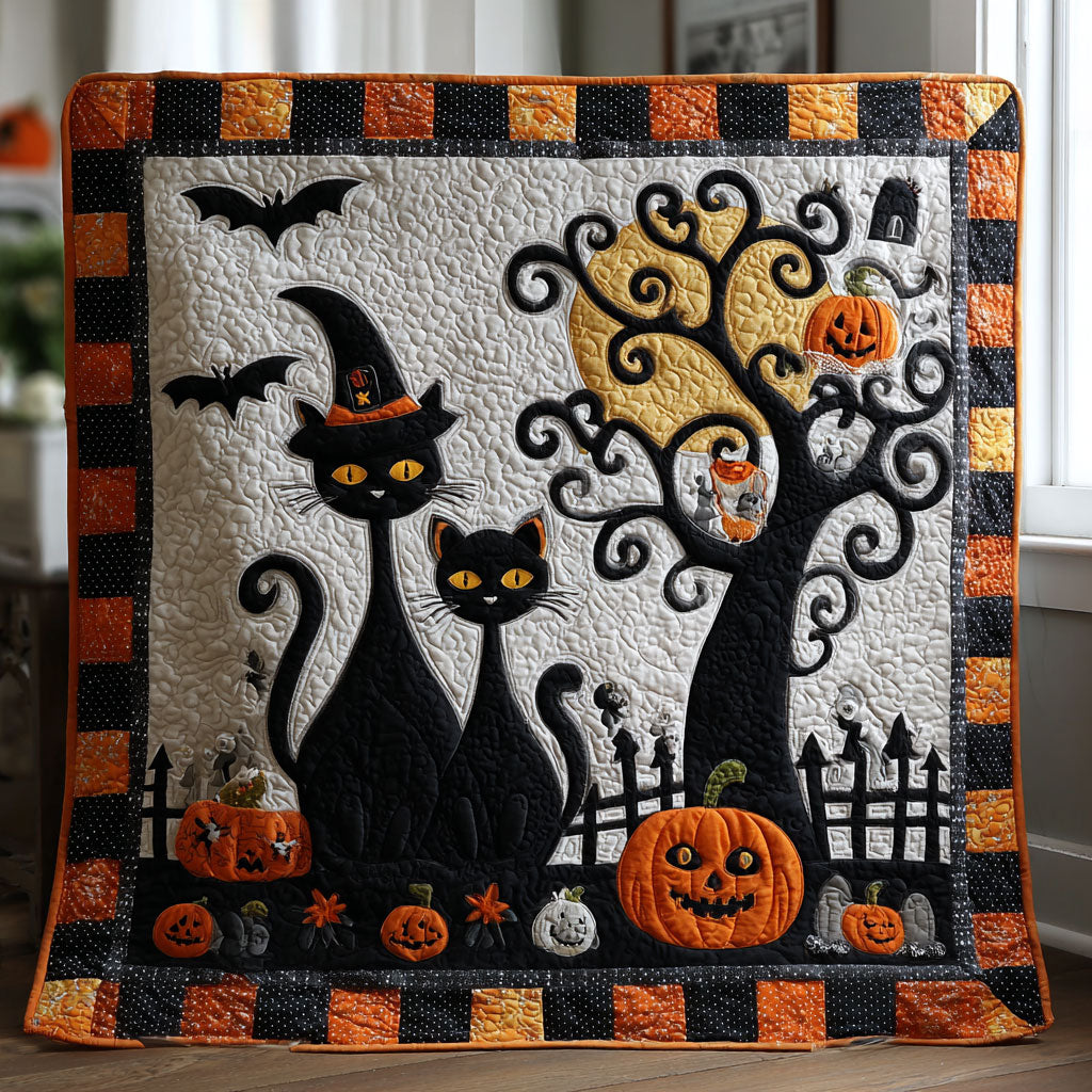 Spooky Cat Night CW0508047CL Quilt