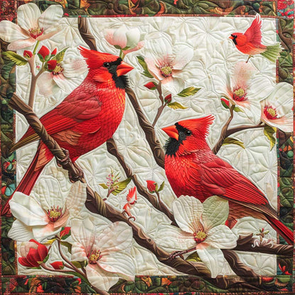 Spring Season Cardinals XR1008021CL Quilt