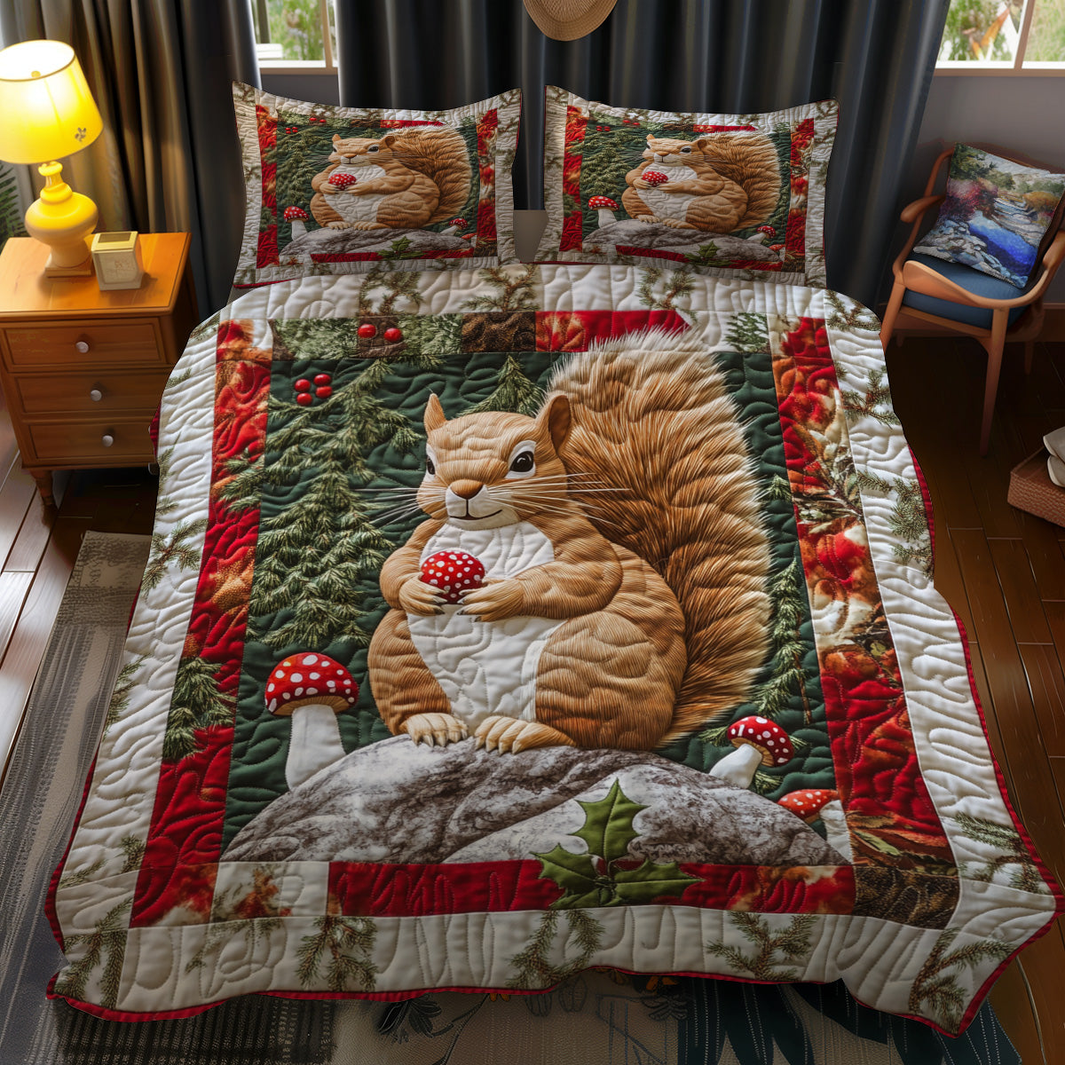Squirrel's Autumn Gathering YR3112011CL Duvet Cover Set