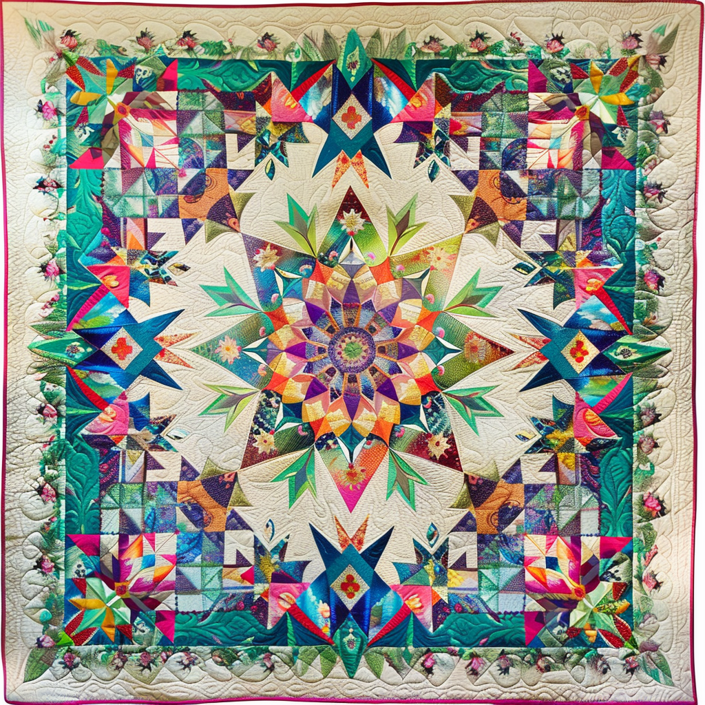 Star Flower XR2206007CL Quilt