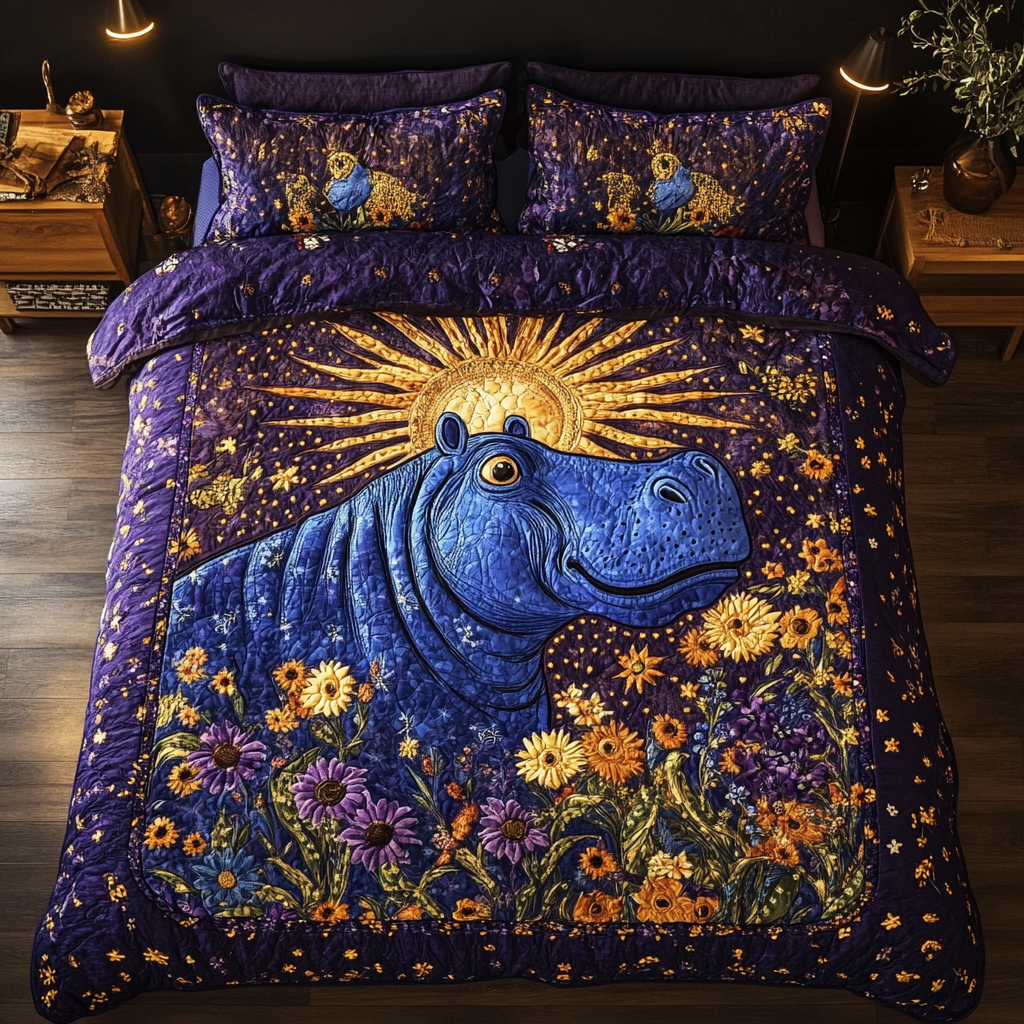 Starry Hippo Haven YR2401036CL Duvet Cover Set