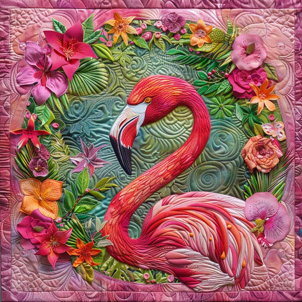 Summer Flamingo XR2806008CL Quilt