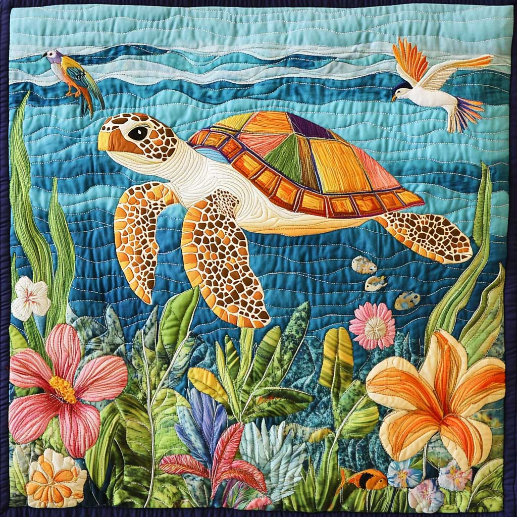 Summer Sea Turtle XR0808049CL Quilt