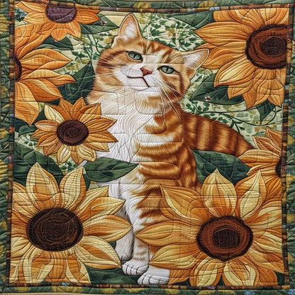 Sunflower Cat WJ3107036CL Quilt