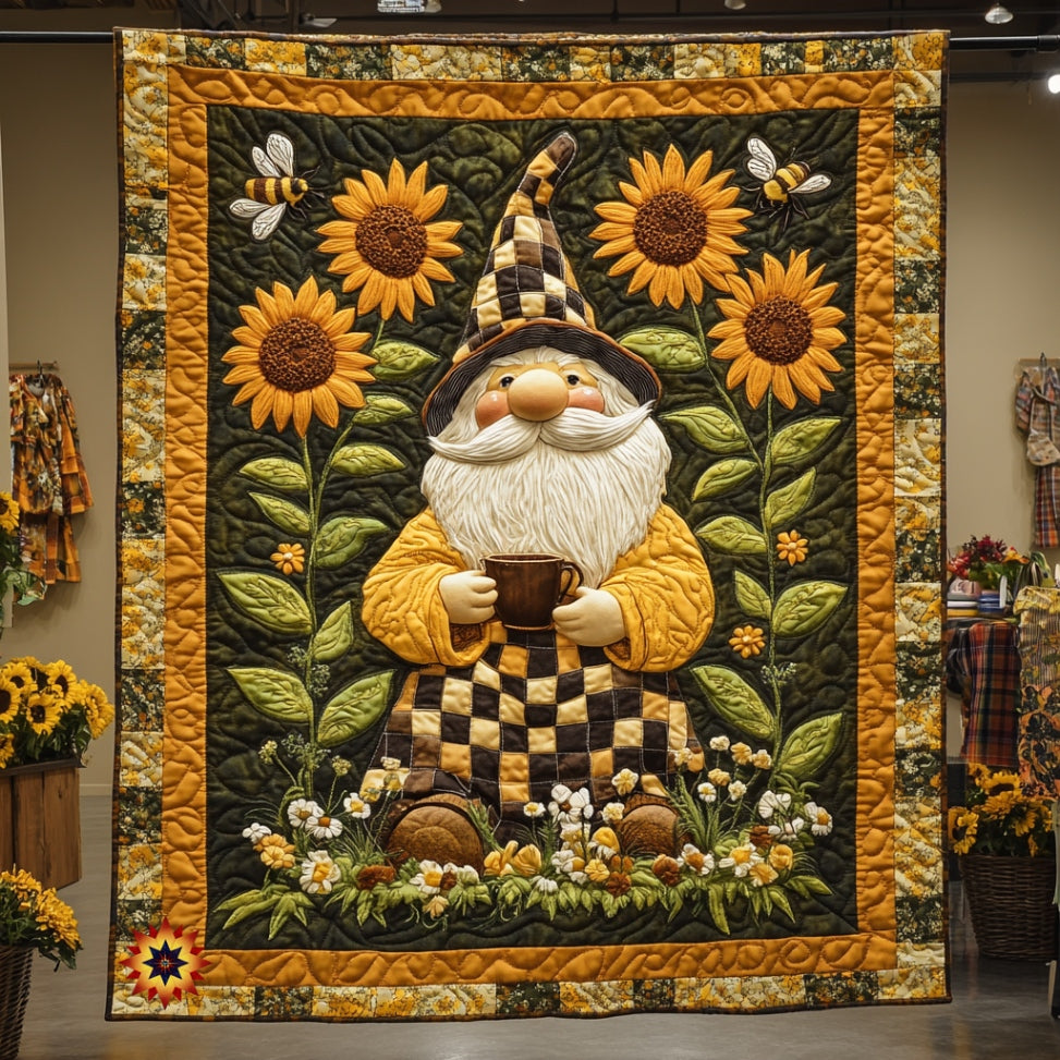 Sunflower Gnome WU0912030CL Quilt