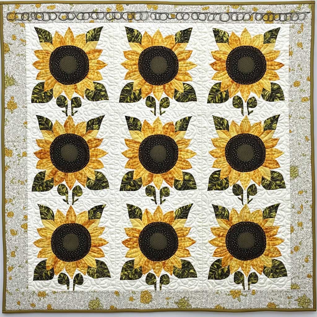 Sunflower Lovers XR0608016CL Quilt