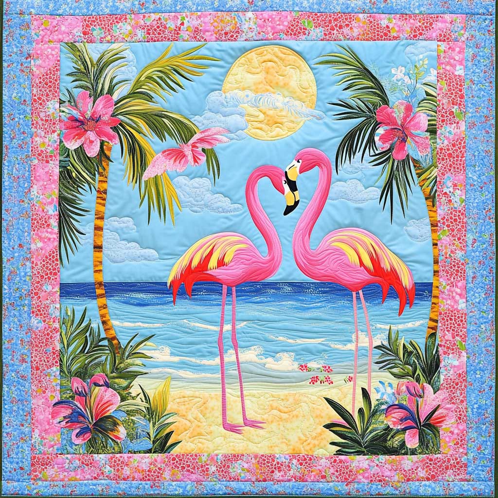 Sunlight Flamingos XR0608042CL Quilt