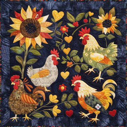 Sunlit Chickens XR2907010CL Quilt